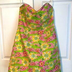 Lilly Pulitzer White Label Croc Monsieur Dress, Sz 8